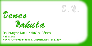 denes makula business card